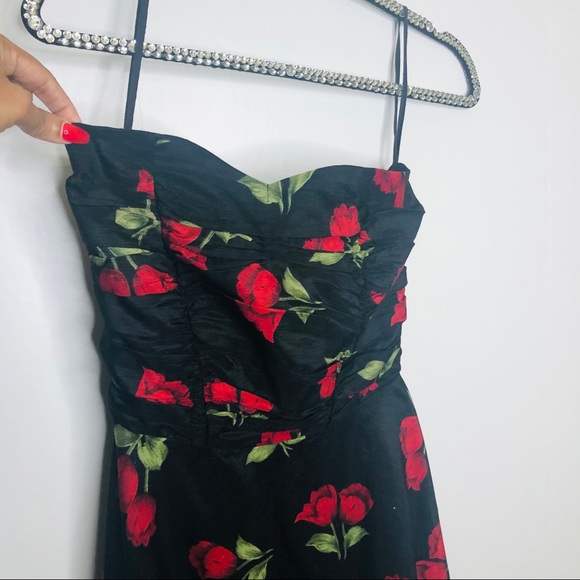 Stop Staring Strapless Rose Pin Up Dress - Picture 2 of 5